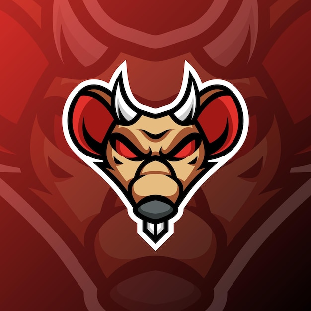 ilustração de um mal de rato no estilo do logotipo esport