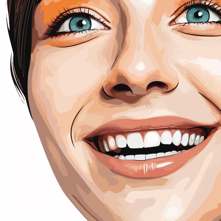 Vetor ilustração de um rosto de um super-feliz