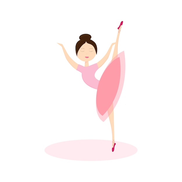 Ilustração de uma bailarina no estilo simples de palco