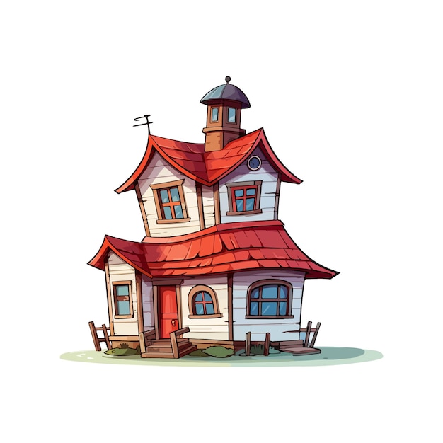 Vetor ilustração de uma casa com um telhado