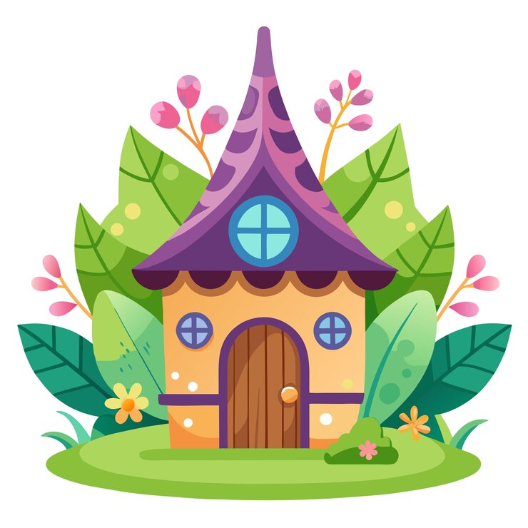 Vetor ilustração de uma casa pequena e bonita
