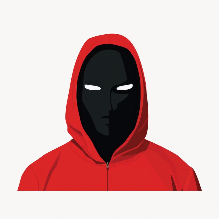 Vetor ilustração de uma figura misteriosa com capuz
