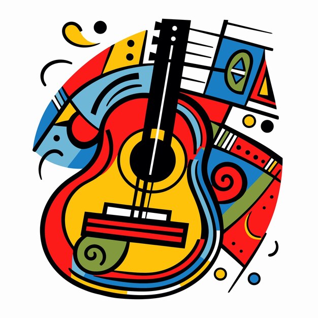 Vetor ilustração de uma guitarra