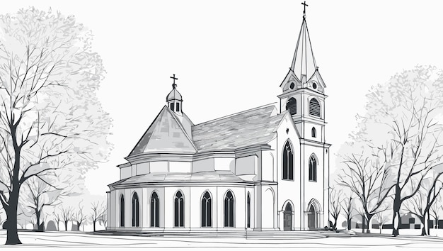 Vetor ilustração de uma igreja