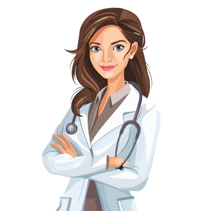 Vetor ilustração de uma médica