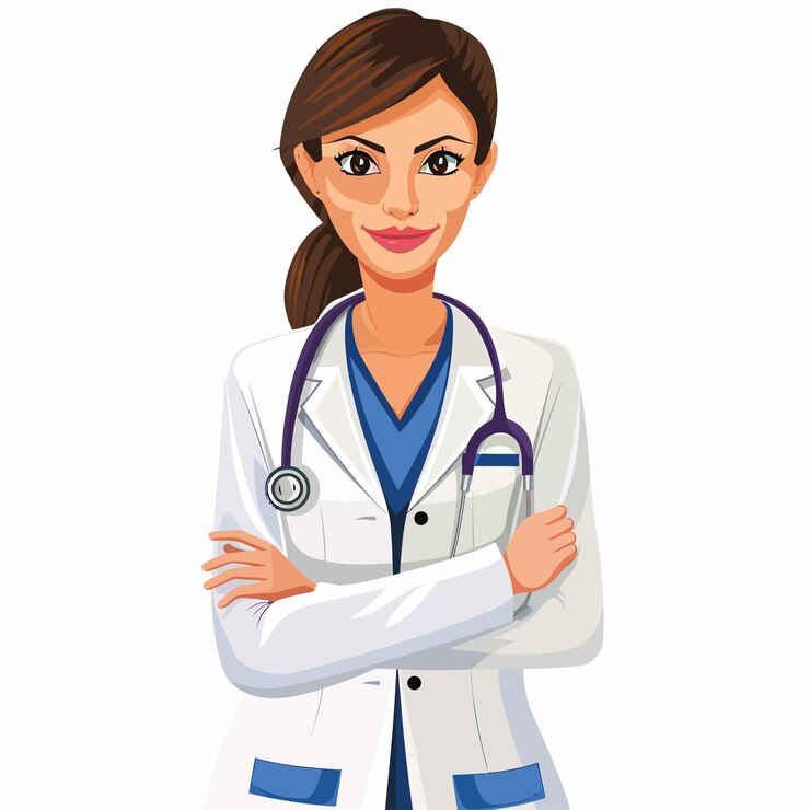 Vetor ilustração de uma médica