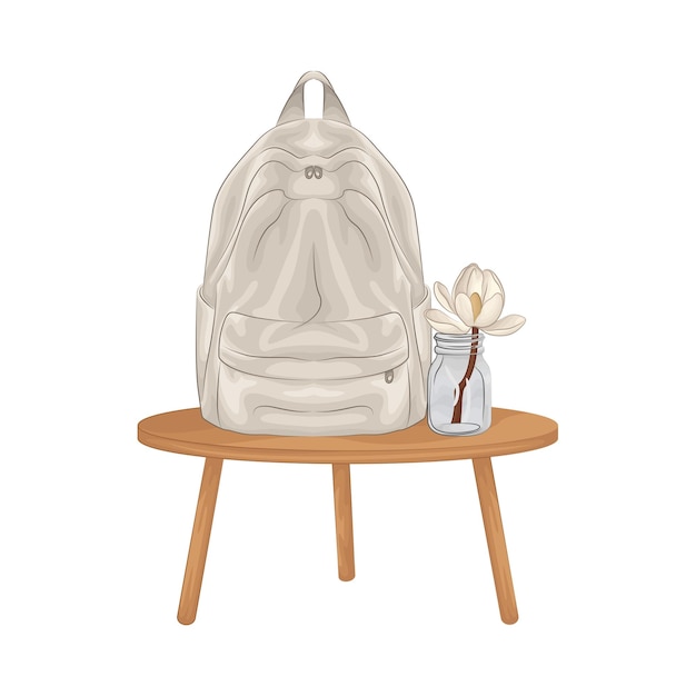 Ilustração de uma mochila