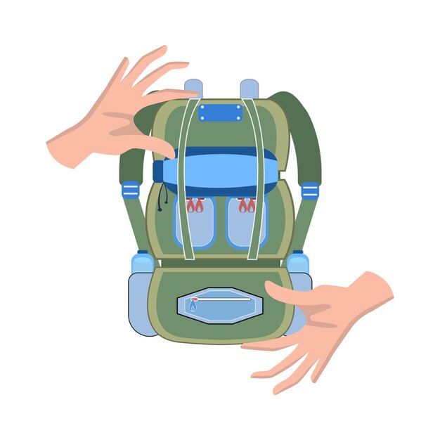 Ilustração de uma mochila