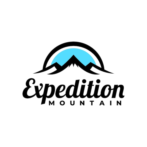Ilustração de uma montanha de três bons para qualquer negócio relacionado à expedição de montanha