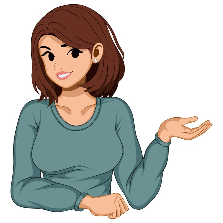 Vetor ilustração de uma mulher graciosa acenando