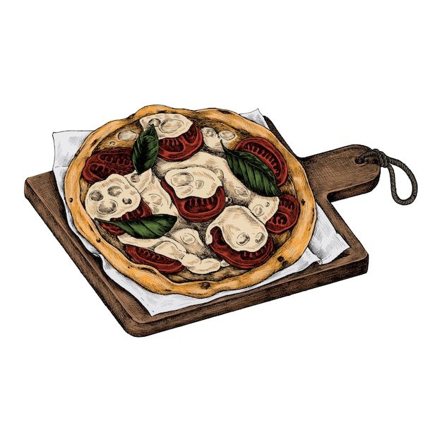 Ilustração de uma pizza italiana