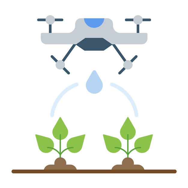 Vetor ilustração de uma plantação inteligente