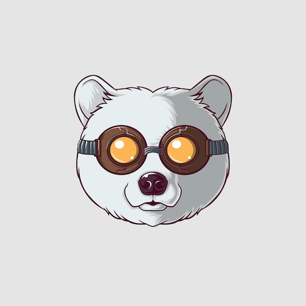 Ilustração de urso polar em um estilo bonito