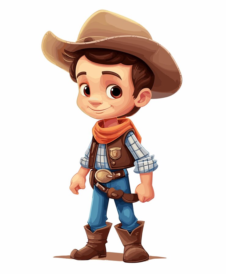 Vetor ilustração de vaqueiro dos desenhos animados