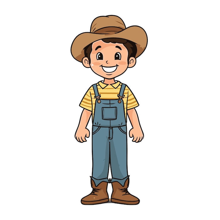 Vetor ilustração de vaqueiro dos desenhos animados