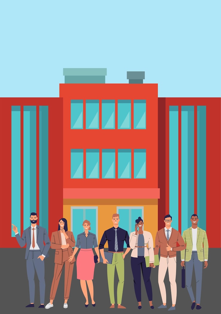 Vetor ilustração de vector de pessoas de negócios empregados e empresas