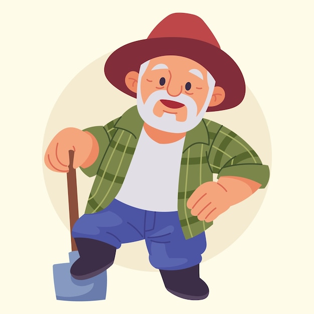 Ilustração de Vector Farmer Flat