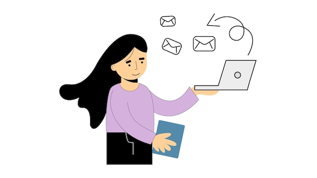 Ilustração de vetor de e-mail comercial