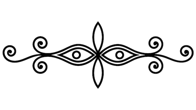Ilustração de vetor divisor de ornamento de linha