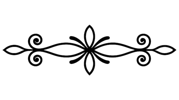 Ilustração de vetor divisor de ornamento de linha
