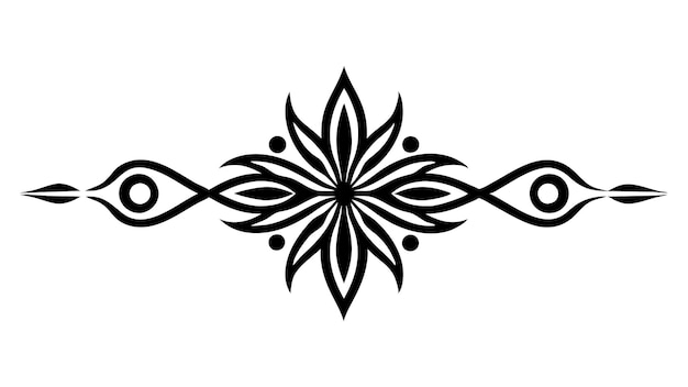 Ilustração de vetor divisor de ornamento de linha
