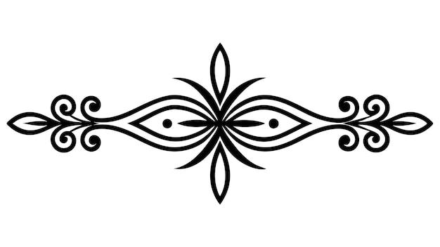 Ilustração de vetor divisor de ornamento de linha