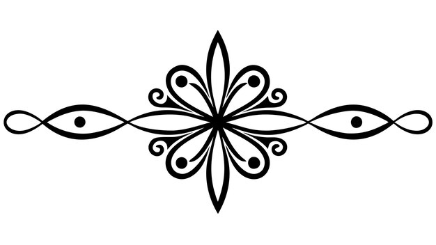 Ilustração de vetor divisor de ornamento de linha