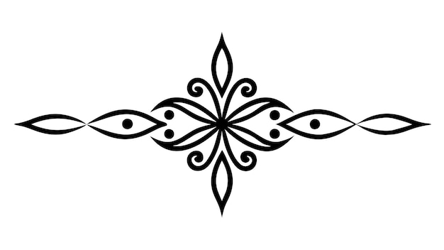 Ilustração de vetor divisor de ornamento de linha