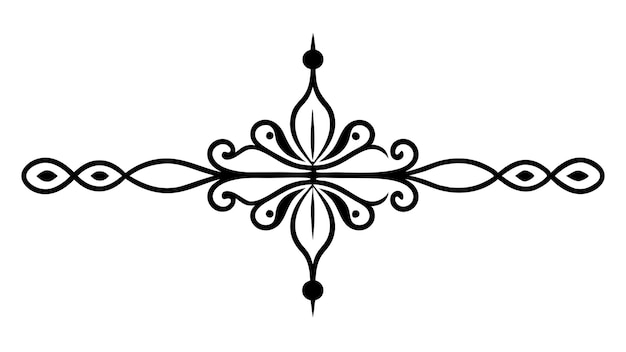 Ilustração de vetor divisor de ornamento de linha