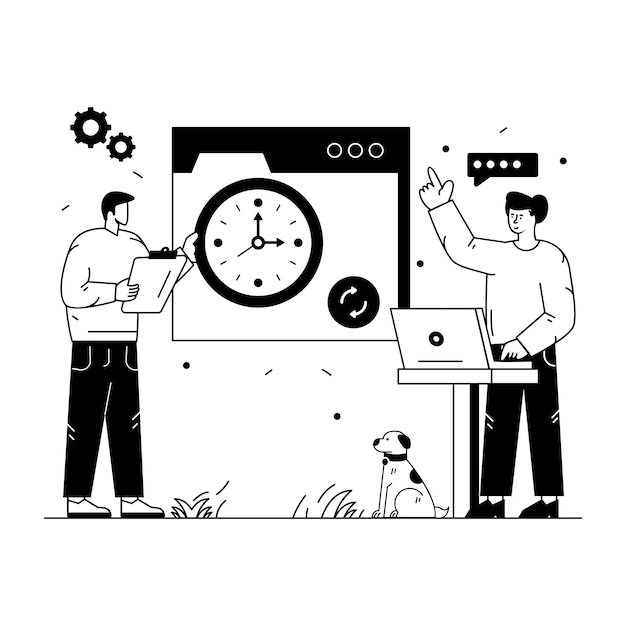 Ilustração de vetor editável de tempo de atividade da web