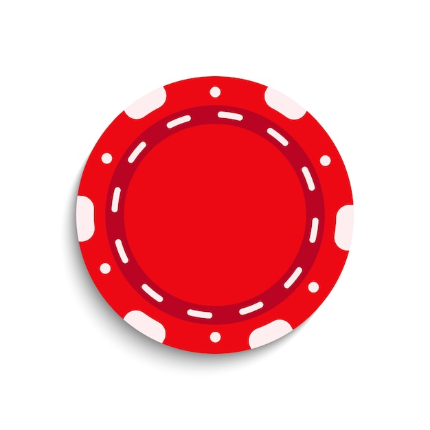Ilustração de vetor isolado de red poker game chip