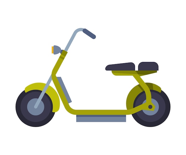 Vetor ilustração de vetor plano do conceito de transporte ecológico de scooter elétrico de moda