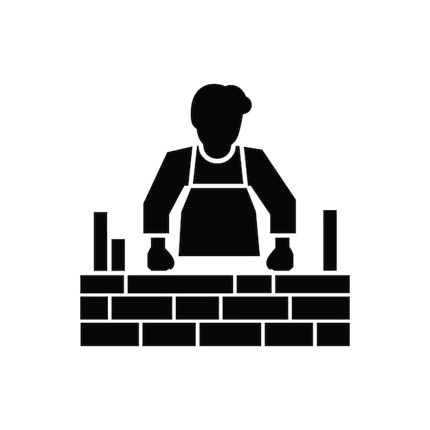 Ilustração de vetor simples de brickmason icon