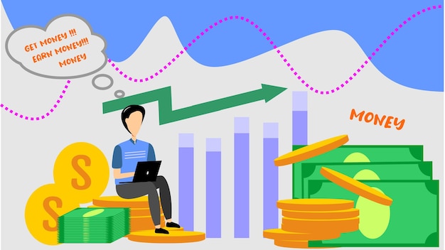 Ilustração de vetores financeiros