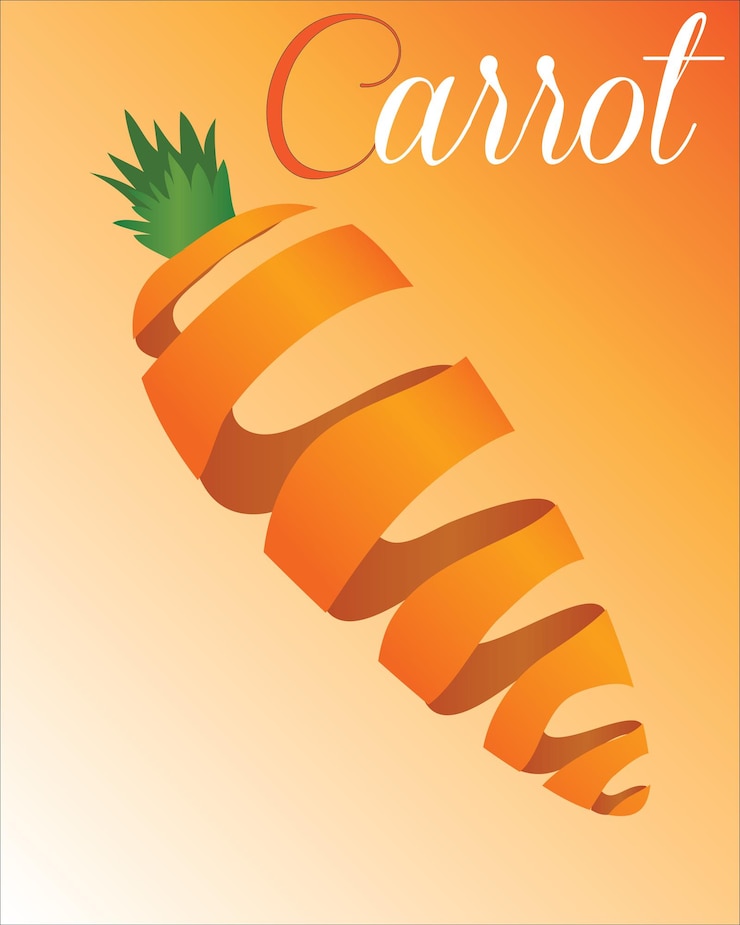Vetor ilustração de vetores frescos de cenouras de páscoa ilustração de tiras de cenouras vegetais nutritivos