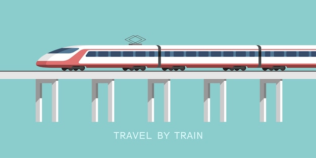 Ilustração de viagem de trem