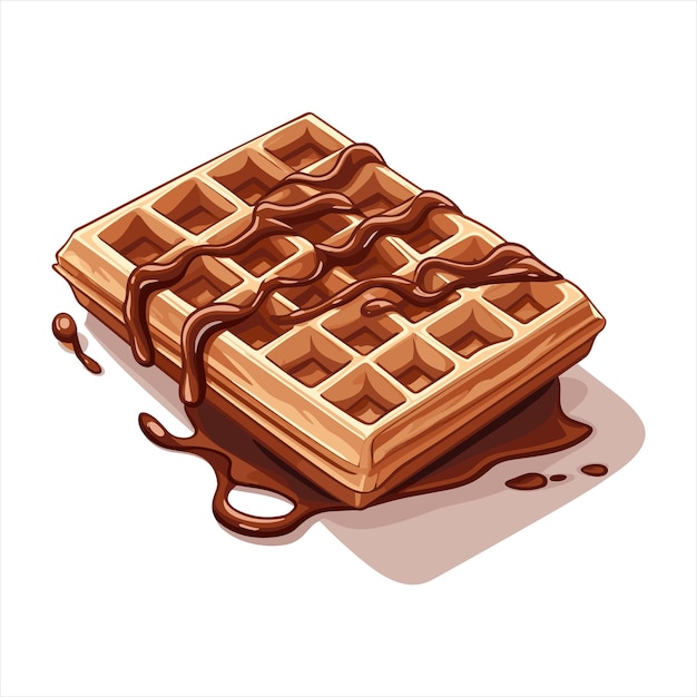 Vetor ilustração de waffles deliciosos