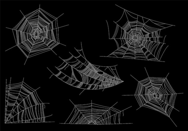 Ilustração de web de aranhas. conceito de halloween