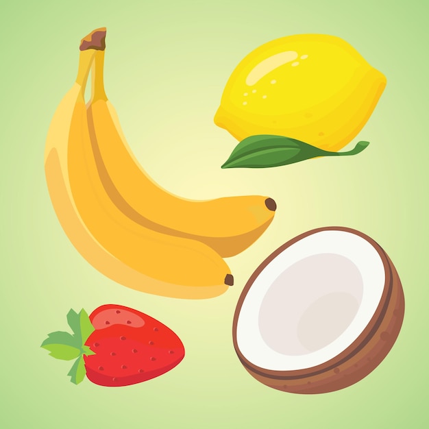 Ilustração deliciosa de frutas frescas