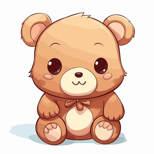 Urso vector cartoon clipart anime fofo personagem ilustração