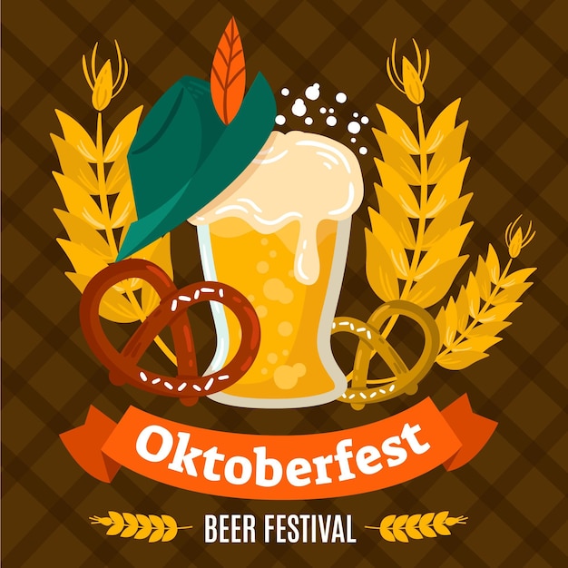 Ilustração desenhada à mão do Oktoberfest