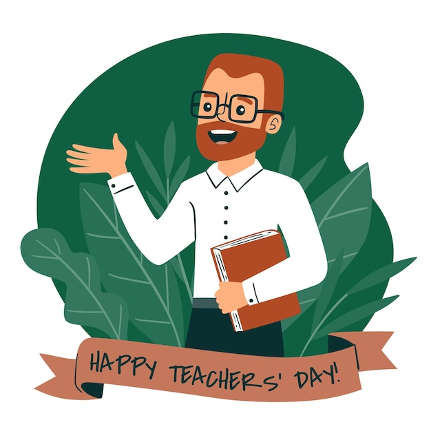 Vetor ilustração desenhada à mão para o dia dos professores