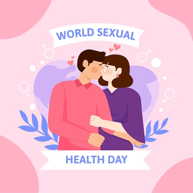 Vetor ilustração desenhada à mão para o dia mundial da saúde sexual