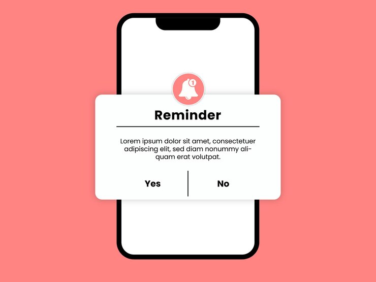 Vetor ilustração design plano do conceito de notificação de smartphone