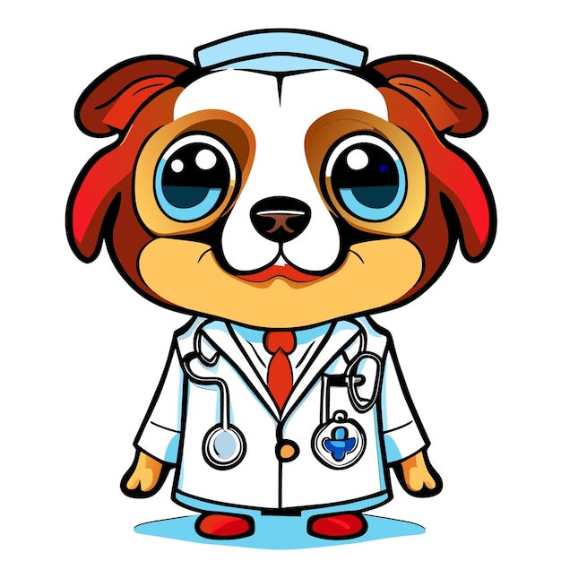 Vetor ilustração detalhada da mascote do médico de corpo inteiro para serviços de saúde