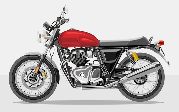 Vetor ilustração detalhada de motocicleta realista