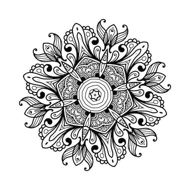 Ilustração detalhada do vetor mandala