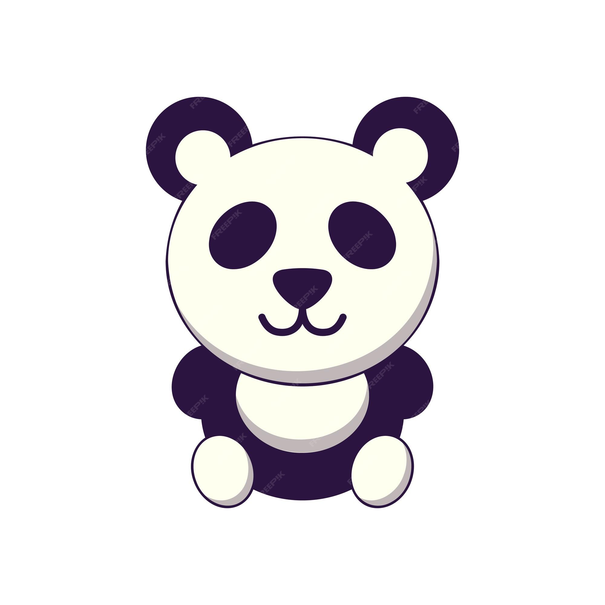 Desenhos animados panda bonito blocos de construção ano novo