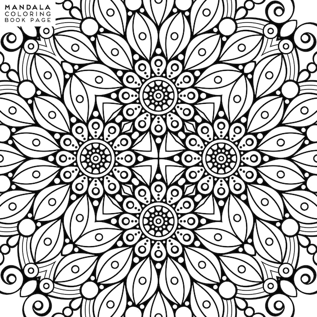 Ilustração detalhada mandala decorativa