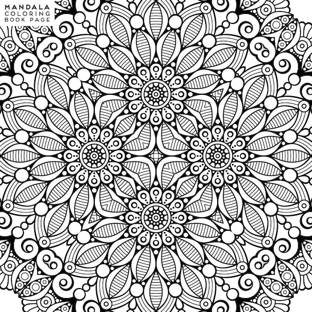 Ilustração detalhada mandala decorativa